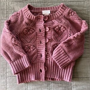 0-3 Pink Knit Sweater